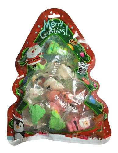 Figuras Marshmallow Tema Natal 250g Merry Christmas Doces