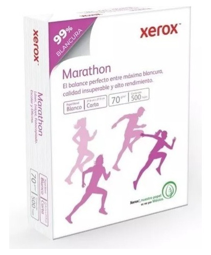 Papel Bond Xerox Marathon Blanco 70 Gramos Carta 500 Hojas
