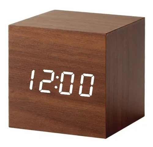 Reloj Despertador De Madera Mini Reloj De Mesa Con Alarma