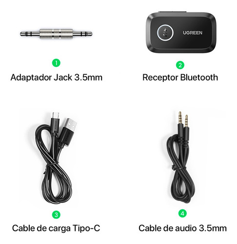 Adaptador Bluetooth 5.3 Ugreen Cm596 Gris Audio