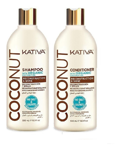 Shampo+acond Kativa Coconut - mL a $78