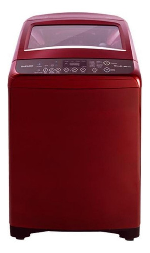 Lavadora automática Daewoo DWF-DG362A roja y negra 18kg 127 V