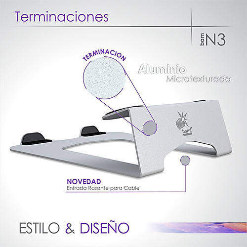 Imagen 5 de 7 de Soporte Notebook Bam N3 Mac, Dell, Hp De 13 A 16 Premium!!!