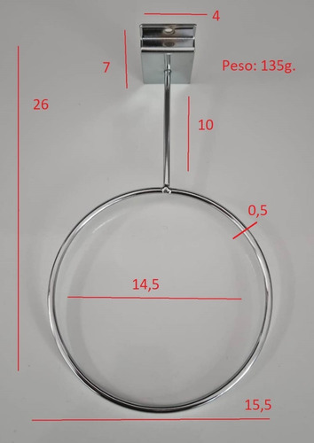Imagen 4 de 9 de Exhibidor De Pelotas Carteras Bolsos Para Panel Ranurado