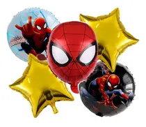 Comprar Set 5 Globos Metálicos Spiderman Globos Metalizado Globos Color Rojo 035-2