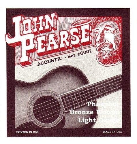 John Pearse 600l Fósforo Bronce Guitarra Acústica Cuerdas