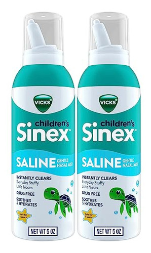 Suero Fisiologico  Vicks Sinex, Spray Nasal Salino Para Niño