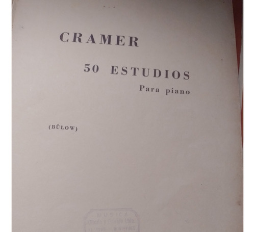 Musica - Cramer - 50 Estudios Para Piano 