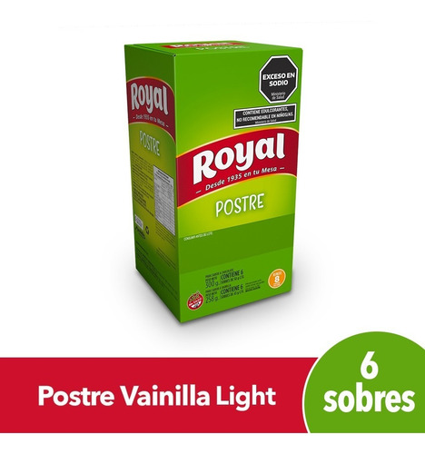 Postre Royal Light Vainilla X 6 Sobres X 43 Gr