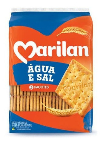Imagem 3 de 3 de Biscoito De Agua E Sal Marilan Pacote Bolacha 350g