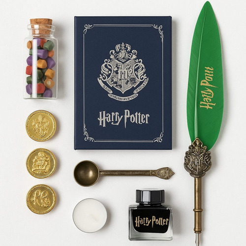 Kit De Sellos Pluma Y Más Harry Potter Para Manualidades Modelo 3 Slytherin