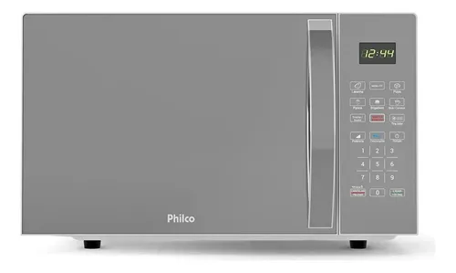 Micro-ondas PMO28S 25L Espelhado Limpa Fácil Potência de 1100W Cor Prata Philco 127V