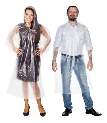 comprar Capa De Chuva Descartável Transparente Unisex C\u002F100 Unidades