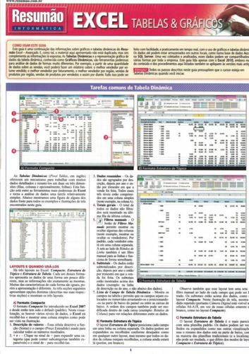 Resumao - Excel - Tabelas E Graficos