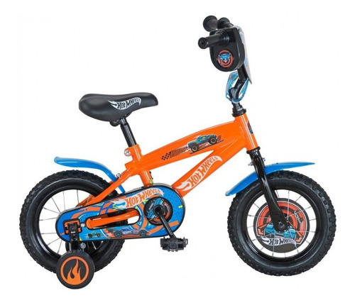 Bicicleta Hotwheels Niño Rodado 12 Color Naranja