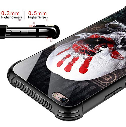 Funda Para iPhone 6s Plus iPhone 6 Plus Rojo Palm And Skull