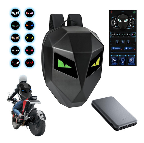 Mochilas Para Moto Ojos De Led,incluye Un Banco De Energía