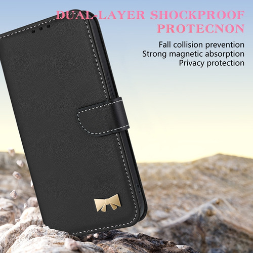 Funda De Piel Sintética Para Xiaomi Poco C65/c55 Rfid, Ranura, Tapa Abatible, Soporte