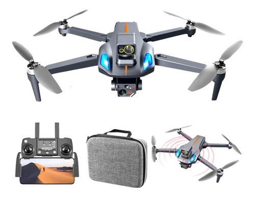 Drone Semiprofesional Gps Evita Obstáculos Motor Brushless Color Negro