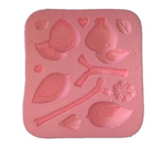 Molde De Silicone Passarinhos Biscuit Pasta Americana