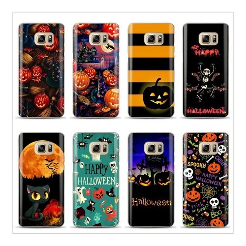 Forro Samsung Galaxy J3 Halloween Protector Plastico Nuevo