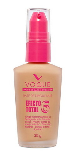 Base Líquida Efecto Total 6 Tono Bronce Vogue