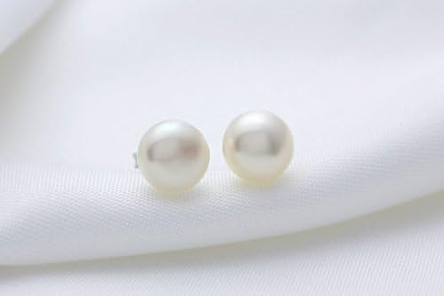 Pendientes De Perlas Blancas De Agua Dulce De 6 Mm Aaaa De P