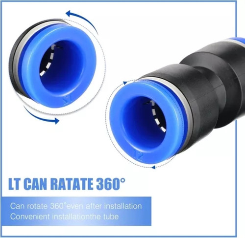 Hapemein® 50 Conectores De Empuje Rectos, 1/2, 3/8, 5/16, 1/4, 5/32
