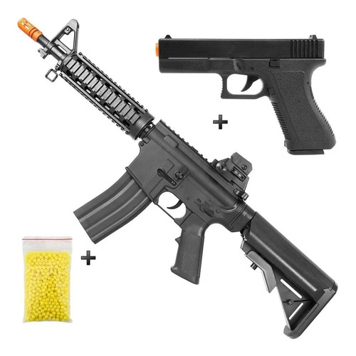 Imagem 1 de 9 de Rifle M4a1 + Pistola Airsoft Vigor V307 + Esferas 0,12g Loi