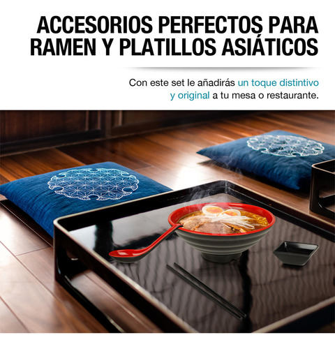 Louça De Melamina De Estilo Japonês (4 Pessoas). Ele Inclui: