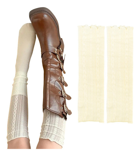 Calcetines Largos De Encaje Para Mujer, Calcetines Hasta La
