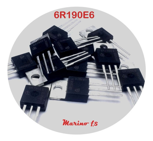 Ipp6r190e6 6r190e6 6r190 To220 Metal Mosfet N 650v, 13a 130w