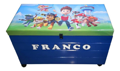 Imagen 9 de 10 de Baul 1x40x50 De Alto Pintado, Hidrolaqueado Con Ruedas