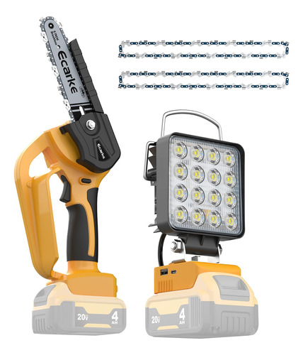 Mini Motosierra Inalambrica Para Bateria Dewalt 20v+luz 48w