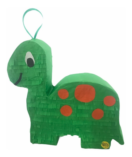 Mini Piñata Decorativa Dinosaurio Verde Brontosaurio Bebe