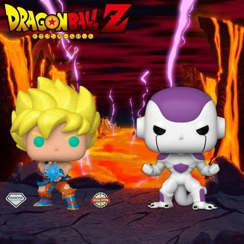 Imagen 2 de 4 de Funko Pop! Pack Dragon Ball Z - Goku Ss1 Diamond Vs Frieza