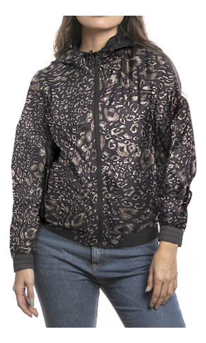 Rusty Lotus Animal Print Rever Jk Campera Rompevientos Mujer