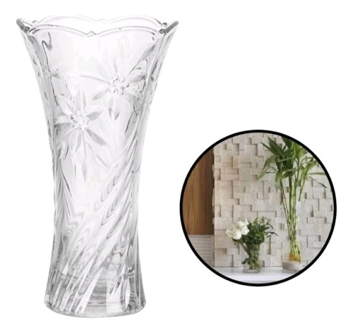 Vaso Vidro Planta 23cm Flores Decoração Sala Mesa Festas