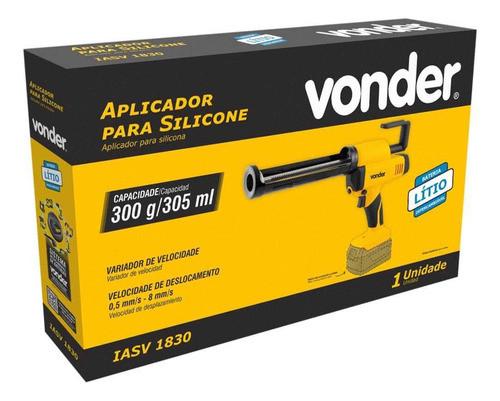 Aplicador Para Silicone 18v Sem Carregador E Bateria Vonder