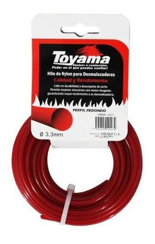 Nylon Desmalezadora Rojo 2.7mm Blister Toyama Cod: 2510426
