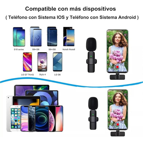 Paquete De 2 Micrófonos Inalámbricos, Micrófono De Solapa Pa