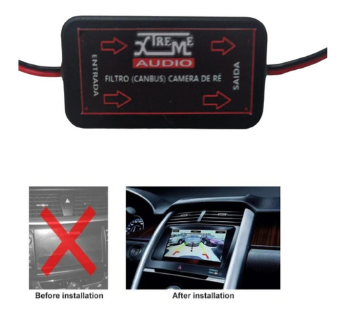 Filtro Rele Para Camera De Re Carro Com Rede Can Som Carro