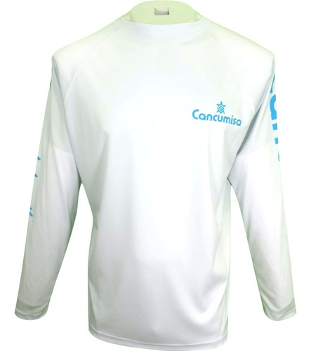 Playera Ml Cancumisa 9058l Turquesa Y Blaca