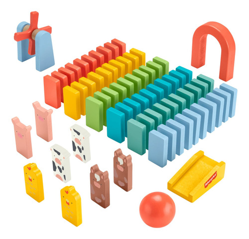 Juego De Preescolar De Madera Fisher-price Domino Run De De
