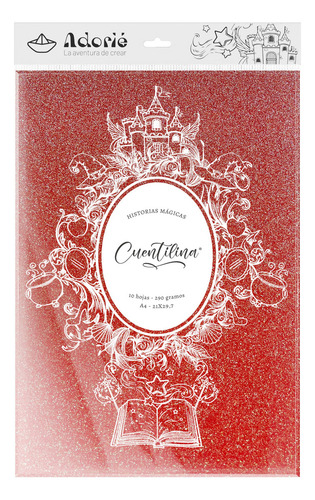 Cuentilina By Adorié X 10 Hojas Color Rojo Fénix