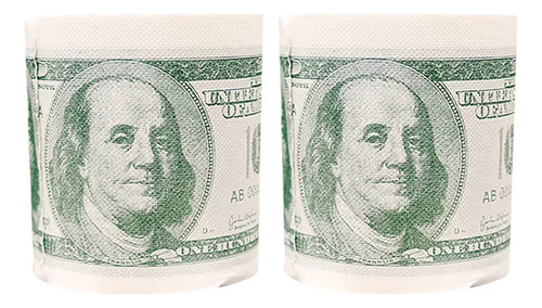 Papel Higiénico Impreso Great Value Dollar, 2 Rollos, Nuevo