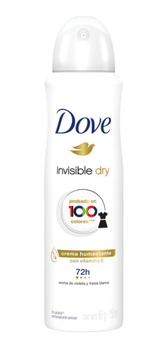 Desodorante Dove Invisible Dry Mujer En Aerosol X 150 Ml
