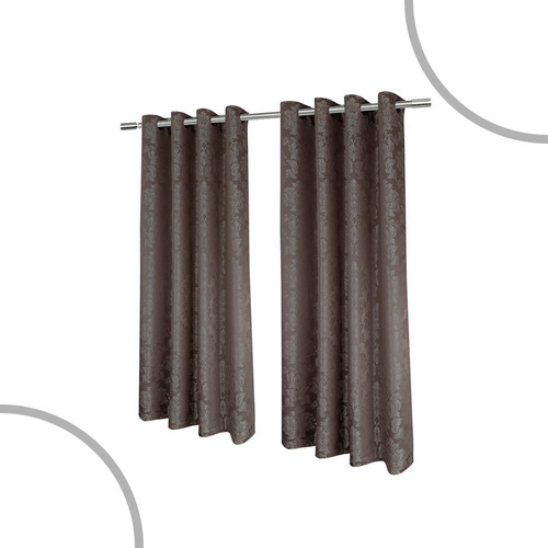 Cortina Dupla Evolux Versailles L 4,00 X A 2,30m Media Cor Taupe