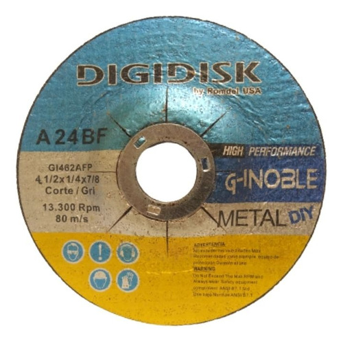 Disco De Esmerilar G-inoble 4-1/2 X 1/4 X 7/8 Digidisk