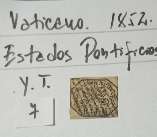 Estampilla Vaticano Estados Pontificios Yt7 6baj Usada